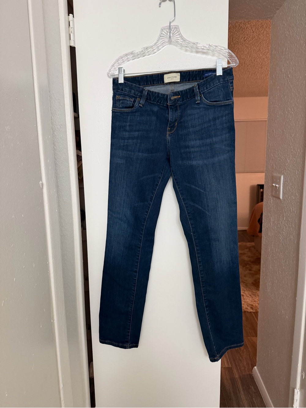 41 Hawthorn Women's Straight Leg Jeans in Dark Blue Wash